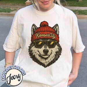 Kansas City Football Classic Feel Comfort Colors Tee 166